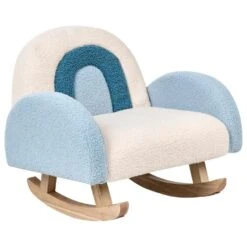 OMBO - Schommelstoel Voor Kinderen - Lichtblauw - Bouclé -VIDAXL Winkel 846ae54163dc45c69a41d62440503bf0