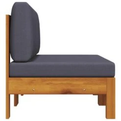 VidaXL - Middenbanken - Grijs - Acaciahout - 2 Stuks - Met Kussens -VIDAXL Winkel 84bc6dbd604641d299fe82cf8daa6e07