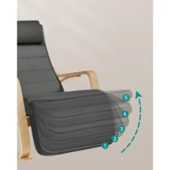 Schommelstoel - Relaxstoel - Verstelbaar 5 Standen - Grijs -VIDAXL Winkel 84e24eb70216456d8424f7851a8deb16