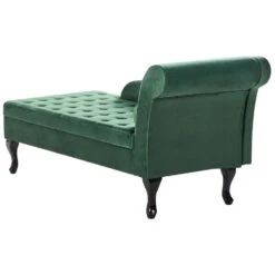 PESSAC - Chaise Longue - Donkergroen - Rechterzijde - Fluweel -VIDAXL Winkel 85f64944bdcb45f59e8a97ad60e98903