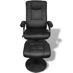 VidaXL Tv-fauteuil Met Voetenbankje Kunstleer Zwart -VIDAXL Winkel 86077443a590499fa8bf252d138b493d