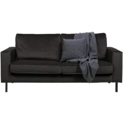 WOOOD Robin 2,5-Zits Bank - Fluweel - Grijs - 80x180x93 -VIDAXL Winkel 86a6698f876d47bfb1126267362d26cd