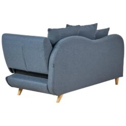 MERI II - Chaise Longue Met Opbergruimte - Blauw - Rechts - Fluweel -VIDAXL Winkel 870c511e98814926a5d81914b8f2bbc0