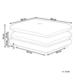 HEDEN - Ottomaan - Beige - Polyester -VIDAXL Winkel 878b1f4735e04104a79f8e04f099fb9f