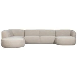 WOOOD Polly Bank Links- Polyester - Zand - 71x353x150/245 -VIDAXL Winkel 884b430b0f444ac984ffd6573b149f09