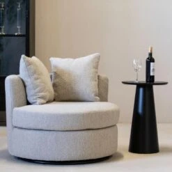 Loveseat Rond - Taupe - Stof - 94x88x84cm - Thony -VIDAXL Winkel 884c7978d71742e58c4fa82a9e7d0072