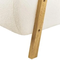 LESJA - Fauteuil - Lichtbeige - Bouclé -VIDAXL Winkel 88b6abb793f849e2a0e99470b5d9746f