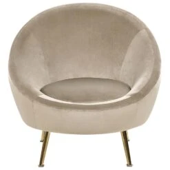 LANGA - Fauteuil - Taupe - Fluweel -VIDAXL Winkel 88c7221cd2994551a267e04bf2f3db8c