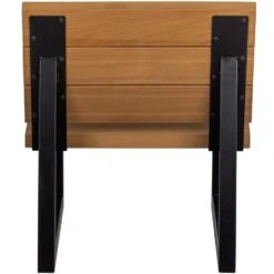 WOOOD Banco Tuinstoel - Hout/Metaal - Nature - 78x68x82 -VIDAXL Winkel 89968f66e6b5495a9668b3506e45a98e