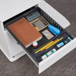 Afsluitbaar Ladeblok / Bureaukast 39x60 Cm - 3 Lades - Wit -VIDAXL Winkel 89ecc649aa4746e1b717e4187916f607