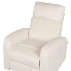 VERDAL - Relaxfauteuil Handmatig - Wit - Fluweel -VIDAXL Winkel 8ab7dd8418eb41c2a5a4fba9e93a4daf