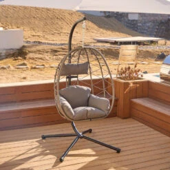 Hangstoel Van Rotan En Metaal In Zwart -VIDAXL Winkel 8b7030a89af247598949a68ee691e4b0