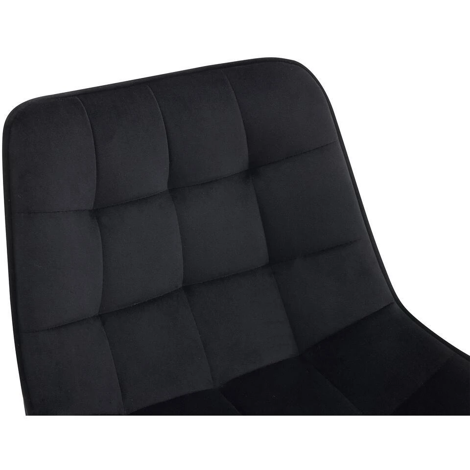 CLP Set Van 2 Barkruk Dartford Mat Zwart Frame - Fluweel - Zwart 3 CLP Set Van 2 Barkruk Dartford Mat Zwart Frame - Fluweel - Zwart - Afbeelding 3