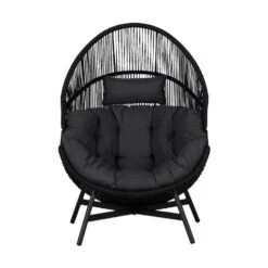 Lisomme Ayla Rattan Tuin Loungestoel Zwart - Met Zitkussens -VIDAXL Winkel 8b862a9dbb6c4eadabbd95daaf8c06e8
