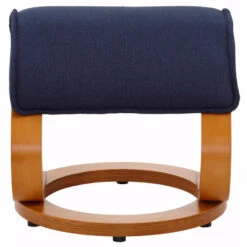 Paris - Fauteuil + Kruk Donkerblauwe Stoffen -VIDAXL Winkel 8c0fbea9ea33471c9beb6eddb0d01072