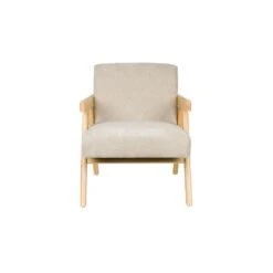 Housecraft Living Panadero Fauteuil Met Armleuning Hout Naturel/ Beige -VIDAXL Winkel 8c678f11e8cd430689acb630f6110888