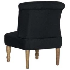 VidaXL Franse Stoel Stof Zwart -VIDAXL Winkel 8d0fba936f754039882693aa0661e71d