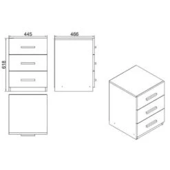 Emob Locelso Lade - 18 Mm Dik - 44 Breedte - Wit -VIDAXL Winkel 8d12fefd5398411f88a6e9011c6a3b2f
