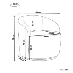 DAVIK - Fauteuil - Taupe - Bouclé -VIDAXL Winkel 8d7191a42f9447559876ff0284715631