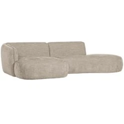 WOOOD Polly Chaise Longue - Polyester - Zand - 71x258x150/105 -VIDAXL Winkel 8da2daaafbdb4ecaaebb750070da16fa