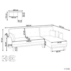 KAARINA - Hoekbank - Wit - Linkszijdig - Polyester -VIDAXL Winkel 8db7d905997a4ff6874a48df318cadc5