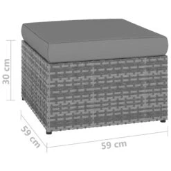 VidaXL - Tuinstoelen - Antraciet - Poly Rattan - Met Voetenbank -VIDAXL Winkel 8fc543a3a076445e9f805817970e93c8