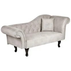 LATTES II - Chaise Longue - Taupe - Rechterzijde - Fluweel -VIDAXL Winkel 9009d27585a145e389f4f139f5169844