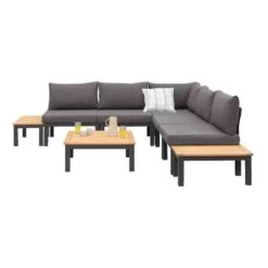 Le Sud Modulaire Loungeset Ardeche Met Kussens Brest - Grijs - 8-delig 6 Le Sud Modulaire Loungeset Ardeche Met Kussens Brest - Grijs - 8-delig -VIDAXL Winkel 90103373 3160