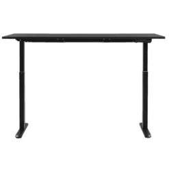 Bureau Homeworx Zit/sta Handmatig Verstelbaar – Zwart/zwart - 75/118x160x80 Cm -VIDAXL Winkel 90103606 0101