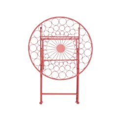 Beliani Tuintafel SCARIO - Rood Ijzer -VIDAXL Winkel 90444d39adaa4f679a32f60ec7ed53dd