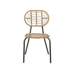 PRATELLO - Tuinstoel Set Van 4 - Naturel - PE Rotan -VIDAXL Winkel 90448079163948aebb0fc2702095aae8