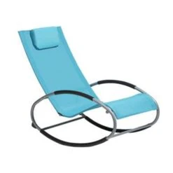 Beliani Tuinligstoel CAMPO - Blauw Staal, Textiel -VIDAXL Winkel 912f3a7d36054c3f95be2ac67591bd49