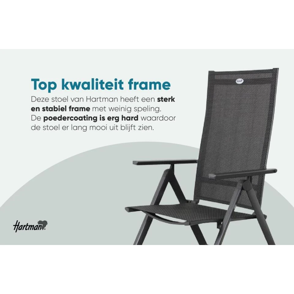 Set Van 4 - Hartman Napoli Verstelbare Stoel 9 Set Van 4 - Hartman Napoli Verstelbare Stoel - Afbeelding 9