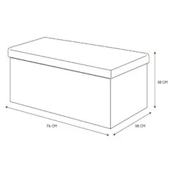 Home Deco Poef Chique - Opbergbox - Donkergrijs - 76 X 38 Cm -VIDAXL Winkel 91b11702bdce43109c90ffc93e0651fe