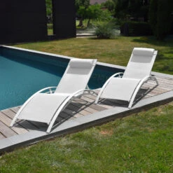 Happy Garden Transat GALAPAGOS - Wit - Aluminium -VIDAXL Winkel 925f4bf899e14dc09e531ca217cdc970