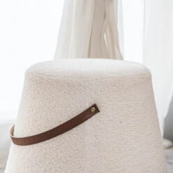 Poef Met Witte Krullen In Scandinavische Stijl -VIDAXL Winkel 92f50430c8db4e30831872973e47d128