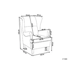 Beliani Oorfauteuil ABSON - Grijs Polyester -VIDAXL Winkel 934a5aa004434d3885f12666fc305aab 1