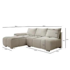 Meubella - Broome - Hoekbank 3-zits - Grijs Teddystof - Links -VIDAXL Winkel 9422935ab30e49708af5d8e8d61273d2