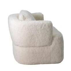 Draaifauteuil Beige Fluffy - Zithoogte 43cm - Ollie -VIDAXL Winkel 943cd9fa8db140faa0c059adf3ea0542