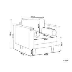 NURMO - Fauteuil - Beige - Polyester -VIDAXL Winkel 948705045286427e85326d09c60a7f72