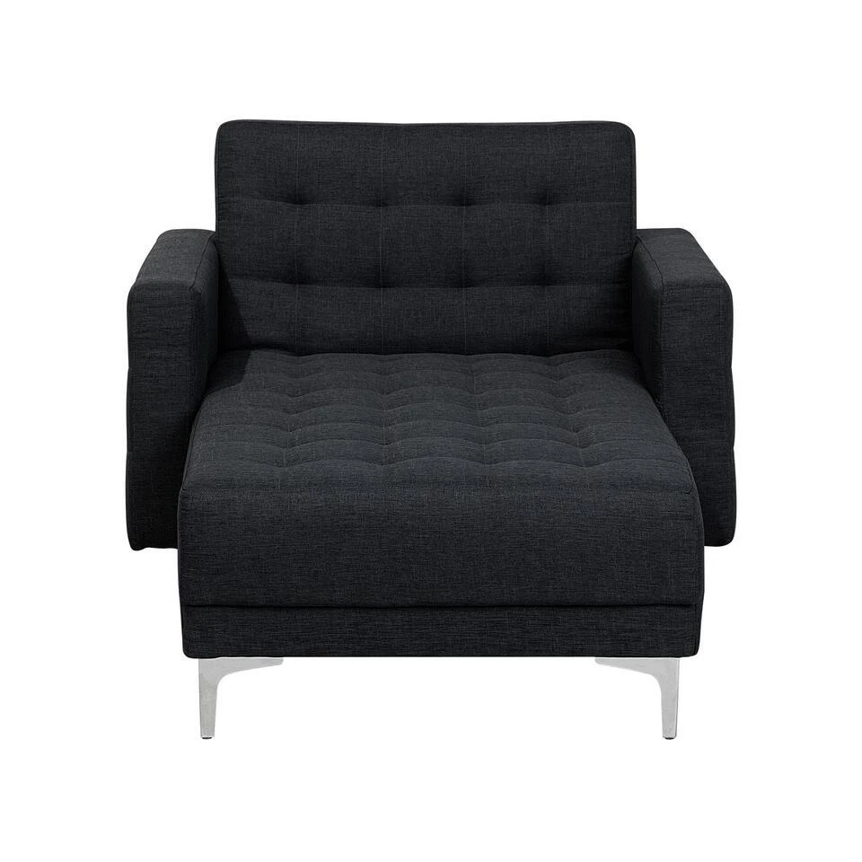 ABERDEEN - Chaise Longue - Grijs - Symmetrisch - Polyester 6 ABERDEEN - Chaise Longue - Grijs - Symmetrisch - Polyester - Afbeelding 6