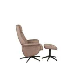LABEL51 Fauteuil Bergen - Taupe - Micro Suede - Incl. Hocker - 62x77x53 Cm -VIDAXL Winkel 94f97eca3fa74d73a3fe3f7676158437