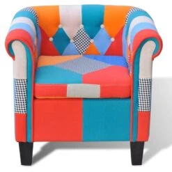 VidaXL Fauteuil Met Patchwork Stof Meerkleurig -VIDAXL Winkel 95409239cf174a5cab865763c44eb881