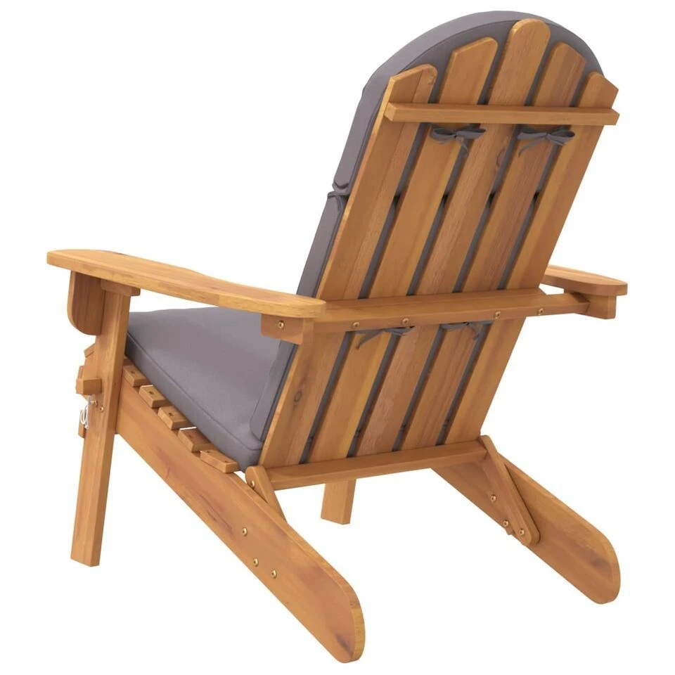 VidaXL - Adirondack Tuinstoel - Kussens - Bruin - Acaciahout - 75x84x90 Cm 5 VidaXL - Adirondack Tuinstoel - Kussens - Bruin - Acaciahout - 75x84x90 Cm - Afbeelding 5