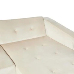 VADSO - Hoekslaapbank - Lichtbeige - Linkszijdig - Fluweel -VIDAXL Winkel 962d9cad50564970a13602f422d3db7a