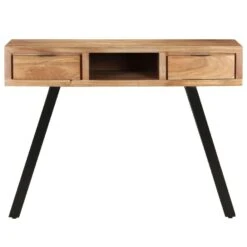 VidaXL Bureau Met Natuurlijke Randen 107x45x79 Cm Massief Acaciahout -VIDAXL Winkel 96a5936a2e794e8baa951f09c6c486e6