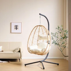 Hangstoel Van Bruin Rotan En Metaal -VIDAXL Winkel 96e066cce435451391fa2204925ba9cc