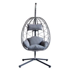 Hangstoel Van Rotan En Metaal In Zwart -VIDAXL Winkel 9766915ceb3f4aecabd2696999ea2dd5