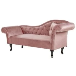 LATTES - Chaise Longue - Roze - Rechterzijde - Fluweel -VIDAXL Winkel 9804dab48e154b909a0dcba35c6b5508