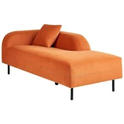 LE CRAU - Chaise Longue - Oranje - Linkerzijde - Fluweel -VIDAXL Winkel 9941204970094ea3aacf24e8385d3e1f